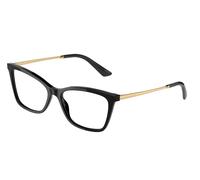 Dolce & Gabbana Mujer DG3347 501 Monturas ópticas Acetato Negro Transparente Cuadrada Normal