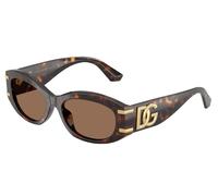 Dolce & Gabbana Mujer DG4502 502/73 Gafas de sol Acetato Tortuga Marrón Redonda Normal