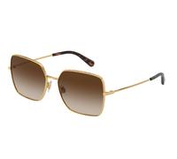 Dolce & Gabbana Mujer DG2242 02/13 Gafas de sol Metal Oro Marrón Cuadrada Normal Sombreado