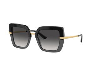 Dolce&Gabbana Mujer Sunglass DG4373 - Color del Marco: Negro sobre negro transparente, Color de la Lente: Gris claro y negro degradado