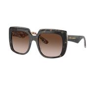 Dolce&Gabbana Mujer Sunglass DG4414 - Color del Marco: Havana sobre Barrow blanco, Color de la Lente: Marrón Degradado