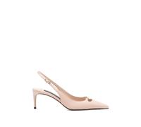 Dolce & Gabbana- Slingback de piel napa con efecto seda- Shoes- Mujer- Beige- 37 1/2 EU- Slingback de piel napa con efecto seda