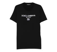 Dolce & Gabbana - T-Shirt With DG Embroidery - Tops - Hombre - Negro - S -
