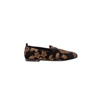 Dolce & Gabbana - Vaticano Embroidered Leaves Loafers - Shoes - Hombre - Negro - 40 1/2 EU -