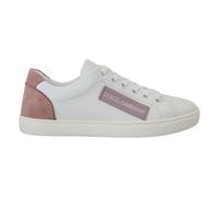 Dolce & Gabbana - Zapatillas bajas de cuero blanco-rosa - Shoes - Mujer - Blanco - 35 EU -