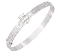 Dolce Valentina - Pulsera para bebé - Pulsera de plata de ley, regalos para recién nacidos y regalos de bautizo (0-3 años), 40mm to 50mm, Plata de ley Plata