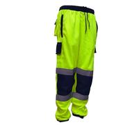 Dolce Vari Pantalones de trabajo de poliéster 100% para hombre con alta visibilidad Pantalones de jogging de alta visibilidad Pantalones de sudor de seguridad con múltiples bolsillos Pantalones de