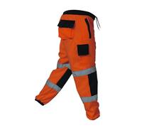 Dolce Vari Pantalones de trabajo de poliéster 100% para hombre con alta visibilidad Pantalones de jogging de alta visibilidad Pantalones de sudor de seguridad con múltiples bolsillos Pantalones de