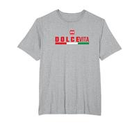 Dolce Vita Camiseta, Hombre Tallas Grandes, Gris Jaspeado, 4X Alto