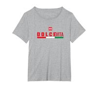 Dolce Vita Camiseta, Mujer Tallas Grandes, Gris Jaspeado, 2XL Grande