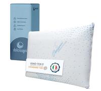 DOLCI SOGNI Almohada Viscoelastica - Almohada Memory Foam 72x42x12/13 cm y Transpirable - con Tecnología Oxígeno y Protección Antibacteriana - 100% Fabricada en Italia