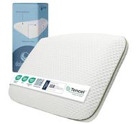 DOLCI SOGNI Almohada Viscoelastica Pequaña Memory Foam 60x40x6 con Fibra Tencel - Almohada para Cuello, Espalda y Hombros - Soporte Cervical y Comodidad Duradera - Certificado Oeko-Tex