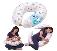 DOLCI SOGNI Cojín Lactancia y Cojín Embarazada Multiuso | Almohada Embarazada para Dormir | Funda 100% Algodón Oeko-Tex Lavable | Regalo para Embarazada