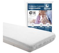 DOLCI SOGNI Colchón Bebé 60x120 cm con Protector Impermeable (2 Piezas) - Funda Aloe Vera - Colchón y Protector Transpirables y Lavables - Certificado Oeko-Tex - Fabricado en Europa