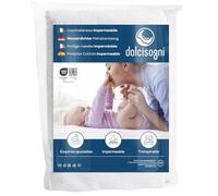 DolciSogni Protector de Colchón Cuna 50x85 cm Impermeable (2 Piezas) - Esquinas Elasticizadas - Transpirable, Antibacteriano y Suave al Tacto - Lavable hasta 60°C - Certificado OekoTex Hecho en España
