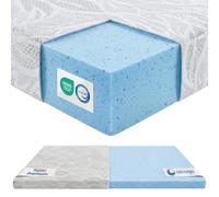 DOLCISOGNI Topper 140x200 Viscoelástico Gel Efecto Frío | H2/H3 Sobrecolchon con Tejido Silver Yarn Antibacteriano | Topper Colchon Refrescante | 7cm Alto