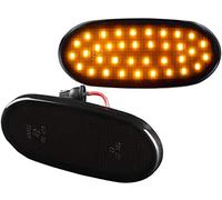 DoLED Luces de señalización laterales LED, Piloto Intermitente, Luz de posición tintada, Cristal ahumado, Compatible con Mercedes Benz Sprinter W906 2006 y VW Crafter 2006