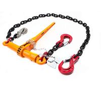 Dolezych Cadena tensora de 1 pieza con tensor de carga de trinquete DoRa y ganchos de cabeza de horquilla. Fuerza de tracción admisible en tracción recta. Longitud = 3,50 m.