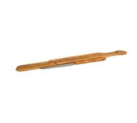 Dolfi - Cortador de salami de madera de olivo 10 cm | Madera natural de Val Gardena | Figura para Belén
