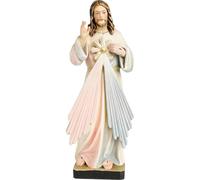 Dolfi | Jesús Misericordioso con rayos de luz de madera 180 cm | Madera coloreada a mano en Val Gardena | Figura Belén