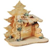 Dolfi Malsiner - Caseta para belén de madera, 12 cm, pintada a mano, de Val Gardena, para belén y Natividad