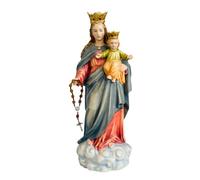 Dolfi | Nuestra Señora del Rosario 100 cm | Madera coloreada a mano en Val Gardena | Figura Belén
