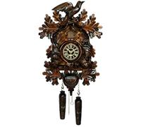 Dolfi | Reloj de cucú con animales del bosque | Madera pintada a mano en Val Gardena | Artículo religioso