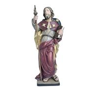 Dolfi | San Giacomo di Compostella esculpido en madera 180 cm | Madera natural de Val Gardena | Figura Belén