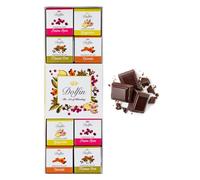 Dolfin® | Caja de 24 Carrè surtidos | Chocolates Surtidos 12 Sabores Especiados | Bombones de regalo | Cajas de Bombones - 108 Gr
