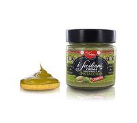 Dolgam Crema de Pistachos para Untar con Crujiente de Pistachos, Producida en Italia, Frasco de 200g