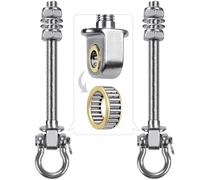 Dolibest 2piezas Colgador de Hamaca 17.5cm Pernos Gancho MosquetóN Colgante, 180° Acero Inoxidable Giratorio Kit Montaje Juego Cojinetes Interior Exterior Parque Saco de Boxeo Saco Arena, 1500libras