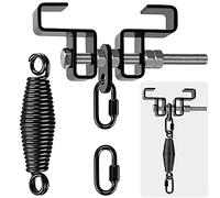 Dolibest Abrazadera de viga para saco de boxeo de 9,4 a 17 cm, gancho de montaje de barra de acero ajustable resistente con resorte de 5 mm y mosquetón para entrenamiento de Muay Thai, abrazadera