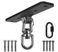 Dolibest Colgador de Hamaca Colgante Juego de Soporte de Hardware Giratorio Mosquetón para Interior Exterior Patio de Recreo Silla Yoga Cuerda Sacos de Golpe, hasta 600lbs
