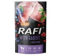 RAFI Perro adulto - Alimento en paté de conejo, arándanos y arándanos rojos - Cantidad: 500 g