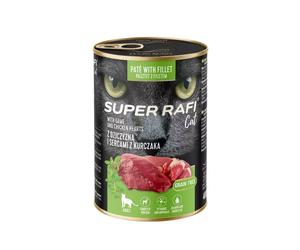 DOLINA NOTECI Super Rafi Cat P&F con carne de caza y corazones de pollo 3x400 g + WILD FARM Premium Grain Free Cerdo y Atún 3x400g - pienso sin cereales para gatos