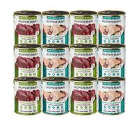 DOLINA NOTECI Super Rafi con gallina de corral y hígado de ternera para perros, 6x800 g + DOLINA NOTECI Super Rafi con venado y corazones de pato para perros, 6x800 g