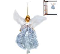 Doll Adornment - Winged Statue, Pendant Design Miniature Figure for Celebration Display, Spiritual Decor with Hanging Loop Attachment, Home Accessory, Heavenly Component for Garden, Door and Ceiling