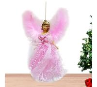 Doll Adornment - Winged Statue, Pendant Design Miniature Figure for Celebration Display, Spiritual Decor with Hanging Loop Attachment, Home Accessory, Heavenly Component for Garden, Door and Ceiling