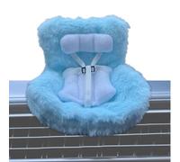 Doll Car Seat, Air Vent Sofa, Soft Plush Cushion, Character Safety Seat, Secure Fit, General for Vehicle, Truck, Fun Design, Comfortable, Travel Necessity, Gray/Yellow/Blue