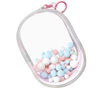 Doll Carrying Bag, Clear Display Case for Collectible Figures, 7.09x5.51x3.15 Inches Reinforced Zipper and Handle, Ideal for Stationery, Makeup Storage, Toy Travel, Bedroom or Shelf Display