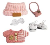Doll Clothes, Accessories Outfit Set, 5.91-6.69inches, Handmade Fashion Dress-Up Kit, Colorful Mix-and-Match Styles, Soft Kid-Friendly Fabric, Ideal for Collectors, Pretend Play, Display, Decoration