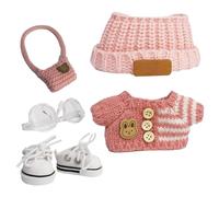 Doll Clothes, Handmade Toy Set, 5.91x6.69 Inches, Stylish Dress Up Outfits Fashion Accessories, Pretend Play Costumes for Collectors Decoration Display Imaginative Creative Playtime, Girls Boys