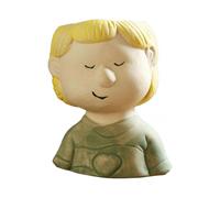 Doll flower pot, cartoon ceramic flower pot, suitable for home, office, balcony and garden.