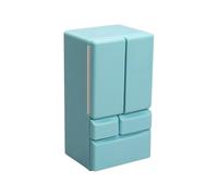 Doll Fridge, Miniature Appliance, Toy Kitchen Set, 1 12 Scale Double Door Refrigerator Play, Creative Furniture for Kids, Birthday, Christmas, Easter 4.45x2.36x1.97 Inch