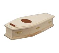 Doll House Coffin - Muebles de madera natural, para manualidades, accesorios portátiles | Spooky Miniature Furniture Accent For Shelf Showcase Horror Theme Halloween Collection