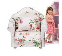 Doll House Couch - 1 12 Scale Doll Sofa Chair with Pillows | Dol House Accessories, High Simulation Furniture Toy for Collector, Dollhouses, Kids Gift