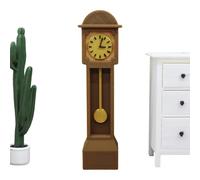 Doll House Grandfather Clock, Miniature Dollhouses Floor Clock | Miniature Toy Model Vintage Kids Pretend Play Toy Ornament For Kids Teens Adults Home Offices Living Room Bedroom Desktop