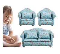 Doll House Living Room Furniture, Miniature Doll Furniture Set, Small Sofa for Doll House, Craft Furniture, 1:12 Scale Sofá, Miniature Sofá, Tiny Couch for, Kids