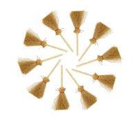 Doll House Miniature Broom | 10pcs Halloween-Hexen-Mini escoba | Decoración de la escoba mini hilado | Pequeñas escobas de brujas para colgar, jugar y decorar perfectos para fiestas de Halloween