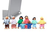 Doll House People - Juego Familiar Surtido, Material Resistente A Impactos, Borde De Seguridad Liso | Creador De Habilidades Sociales Educativas, Paquete De Personajes En Miniatura para La Decoración